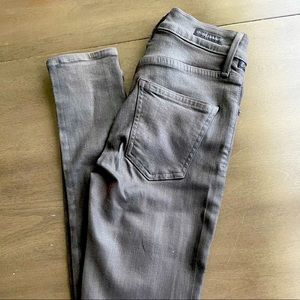 Pleather dark gray jeans